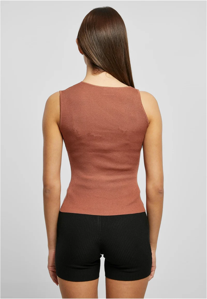 UC Rib Knit Asymmetric Top