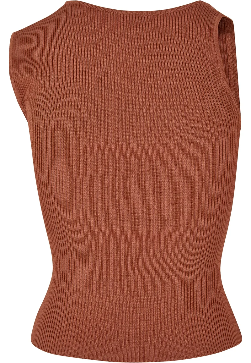 UC Rib Knit Asymmetric Top