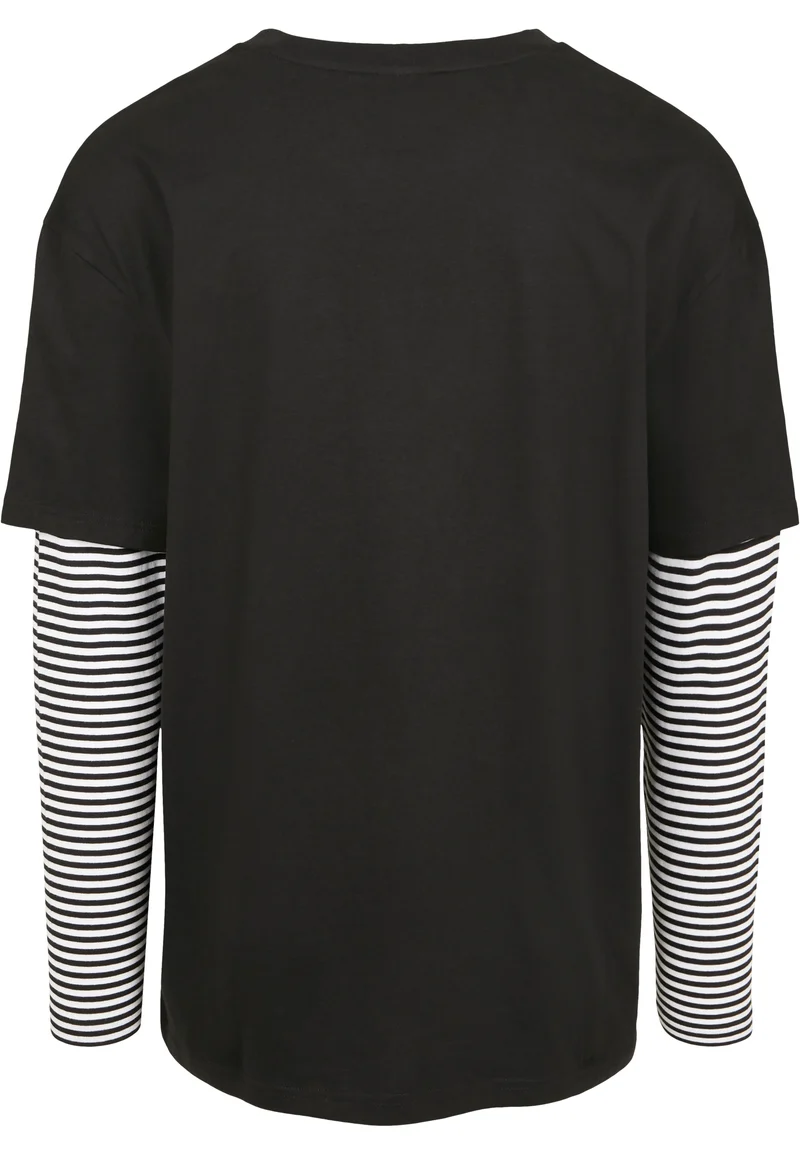 UC Oversized Double Layer Striped LS Tee