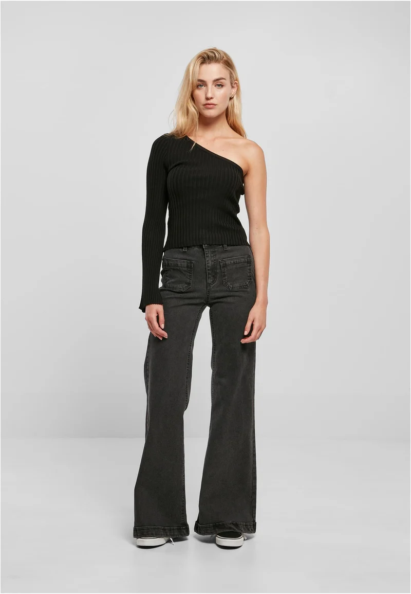 UC Short Rib Knit One Sleeve Sweater