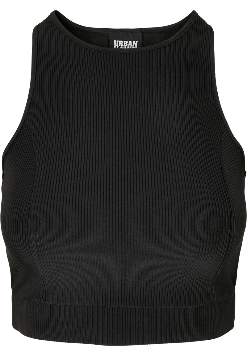 UC Cropped Shiny Rib Top