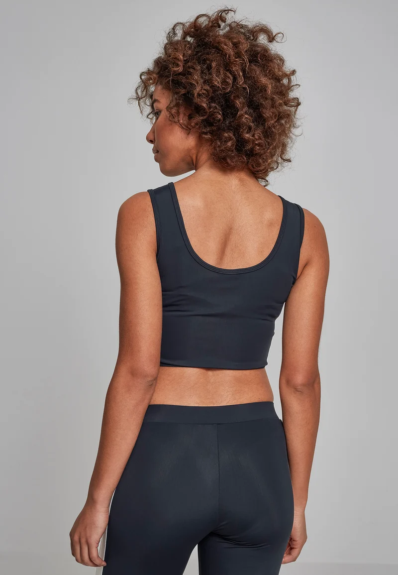 UC Side Stripe Cropped Zip Top