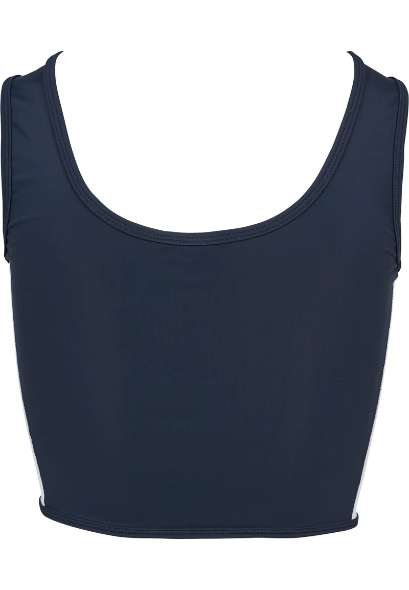 UC Side Stripe Cropped Zip Top