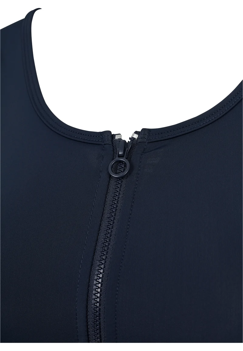 UC Side Stripe Cropped Zip Top