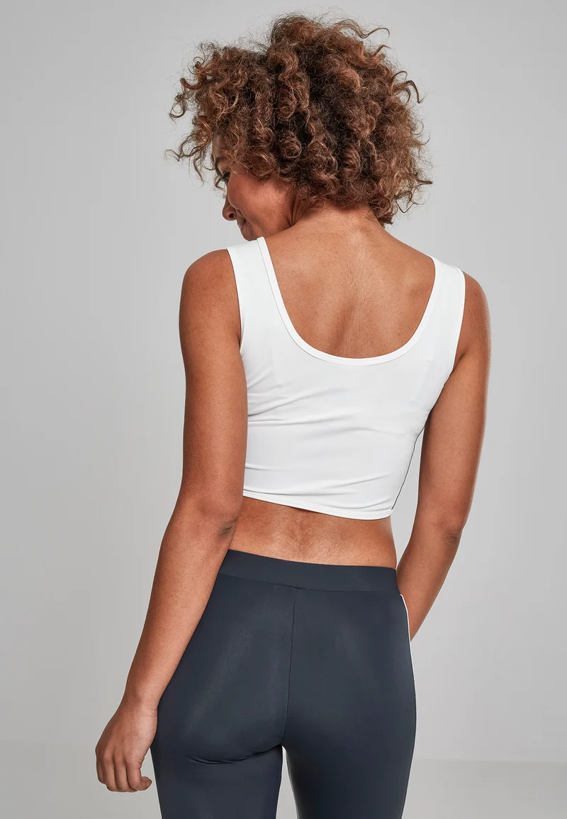 UC Side Stripe Cropped Zip Top
