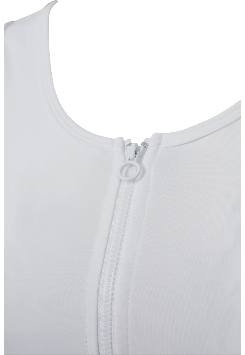 UC Side Stripe Cropped Zip Top