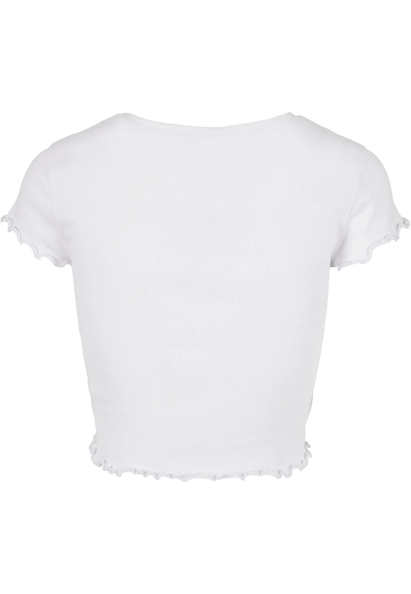 UC Cropped Button Up Rib Tee