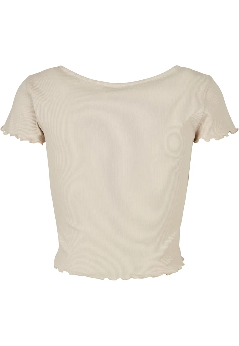 UC Cropped Button Up Rib Tee