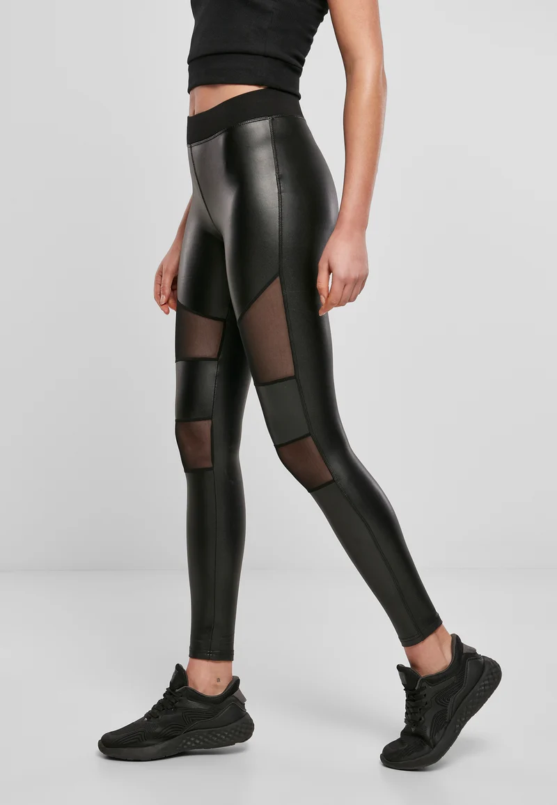UC Tech Mesh Faux Leather Tights