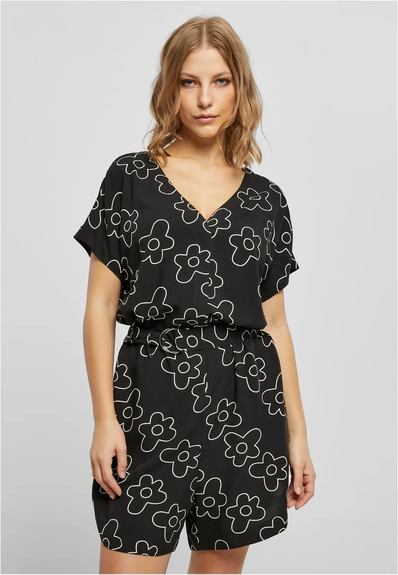 UC Short Viscose Belt Jumpsuit