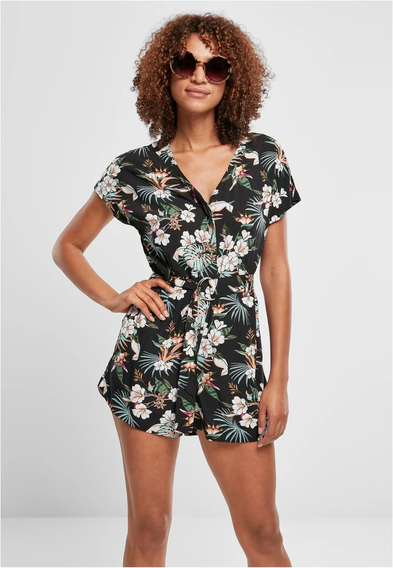UC Short Viscose Belt Jumpsuit