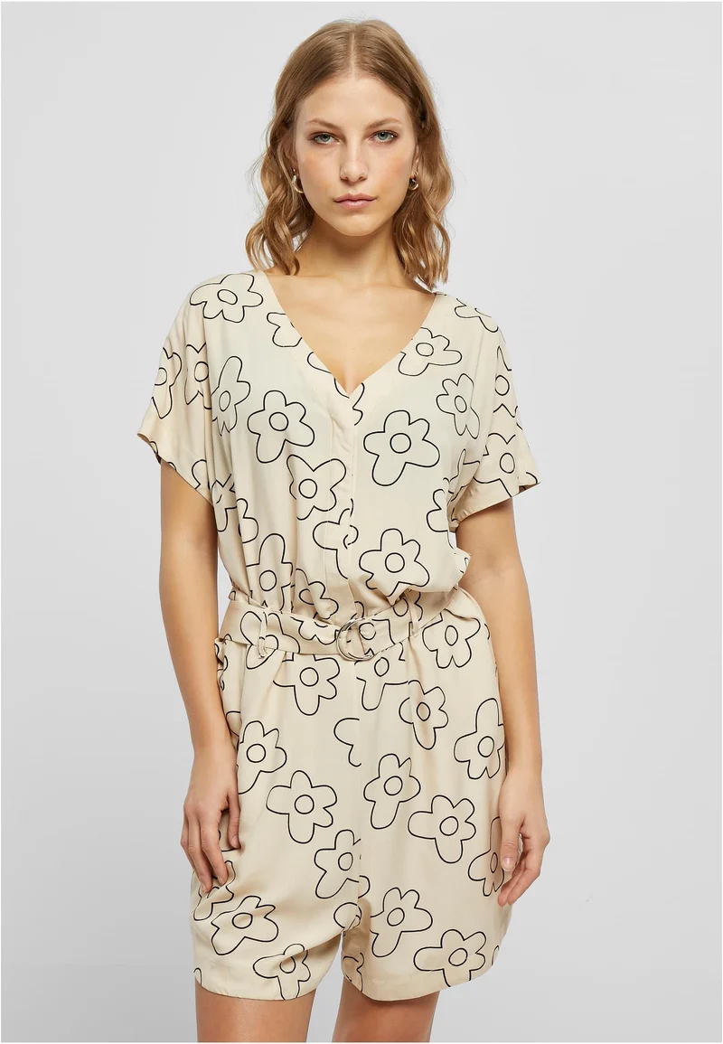 UC Short Viscose Belt Jumpsuit