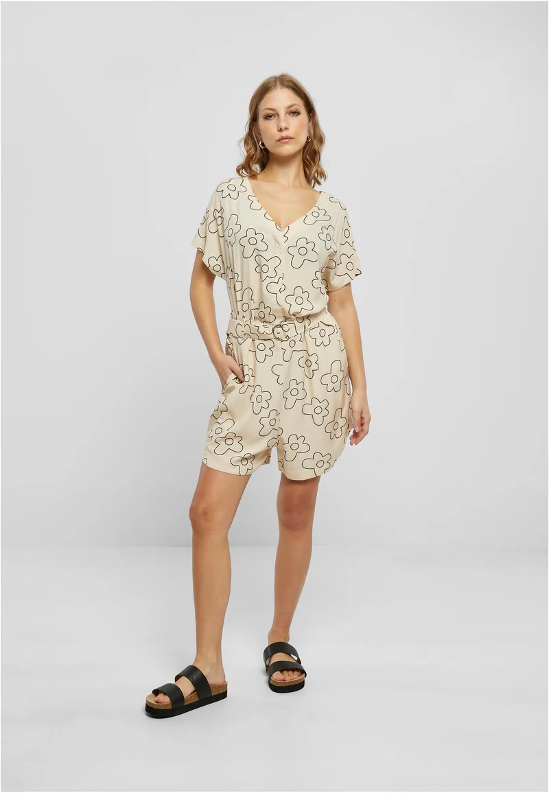UC Short Viscose Belt Jumpsuit