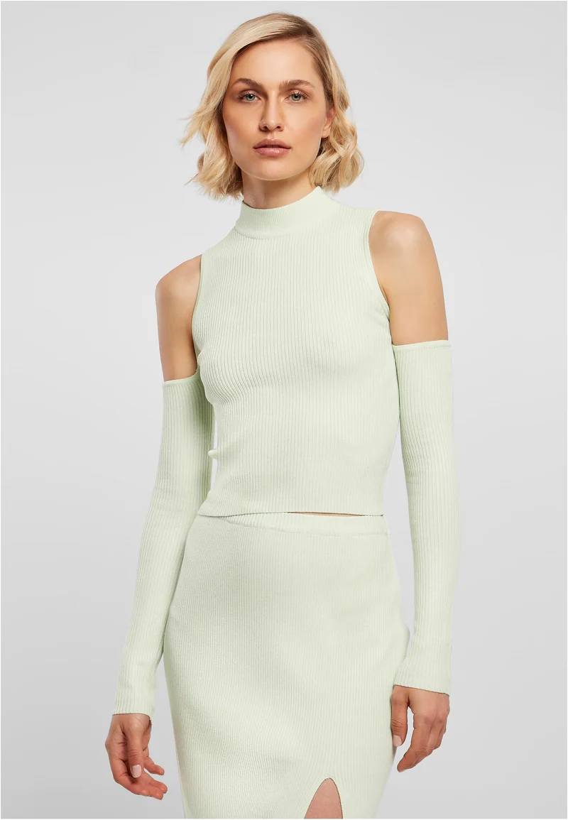 UC Rib Knit Cut Out Sleeve Longsleeve