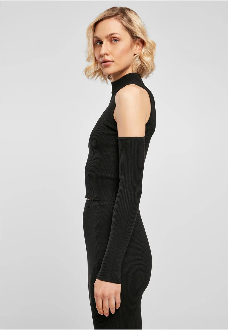 UC Rib Knit Cut Out Sleeve Longsleeve