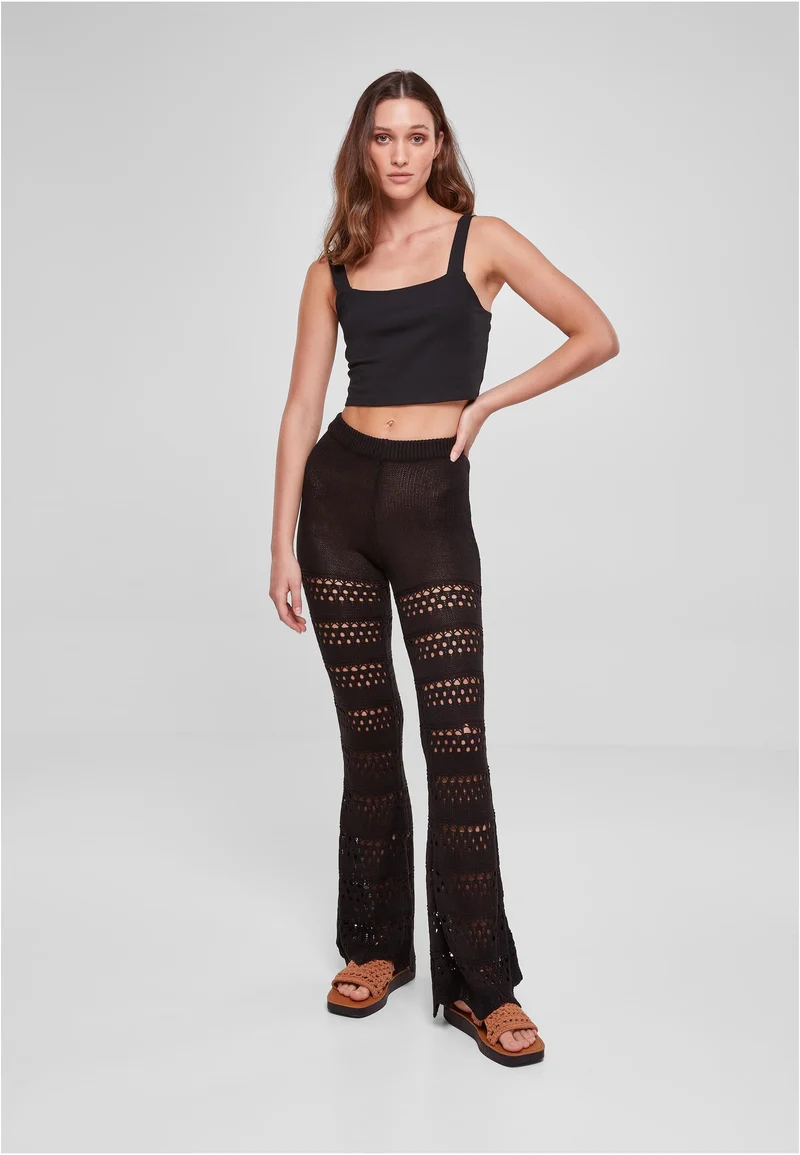 UC Flared Crochet Knit Tights