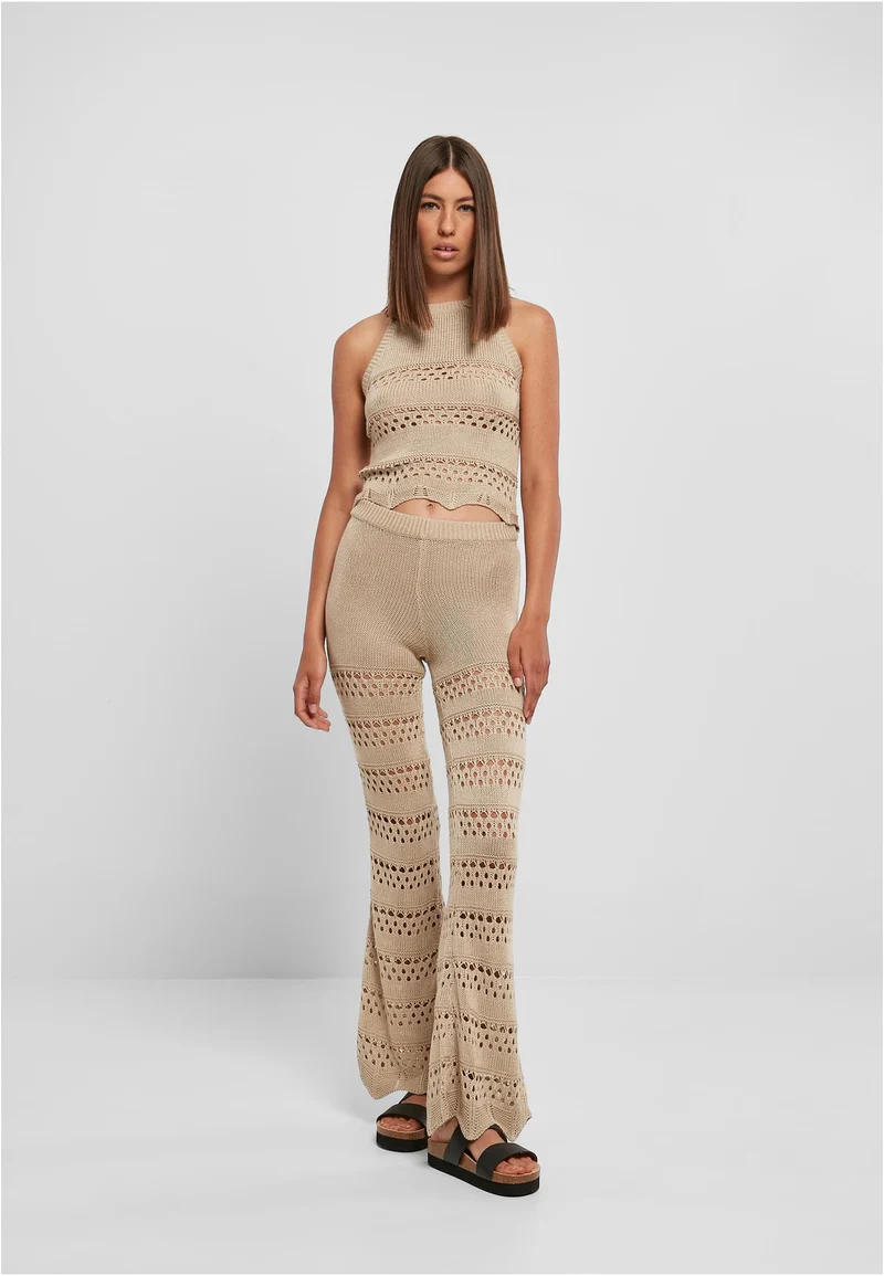UC Flared Crochet Knit Tights