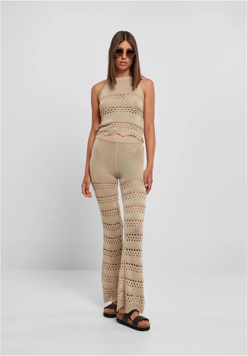 UC Short Crochet Knit Neckholder Top