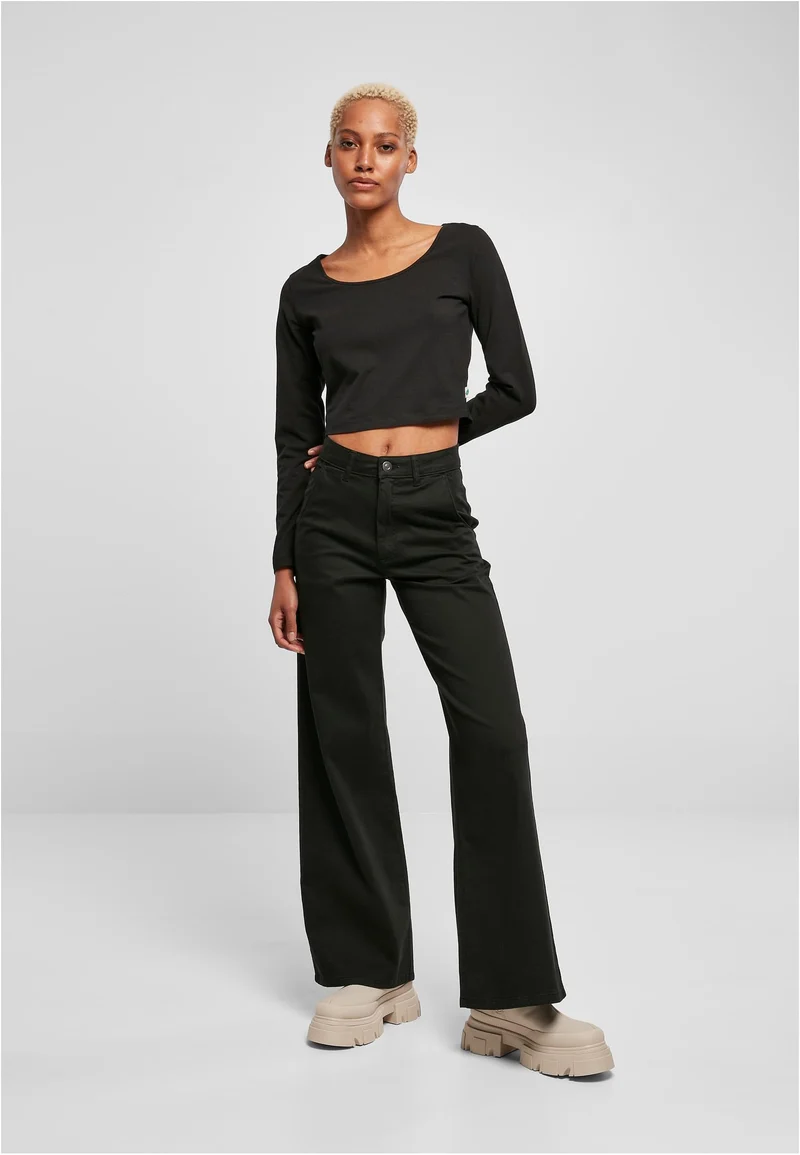UC Organic Wide Neck Cropped Longsleeve