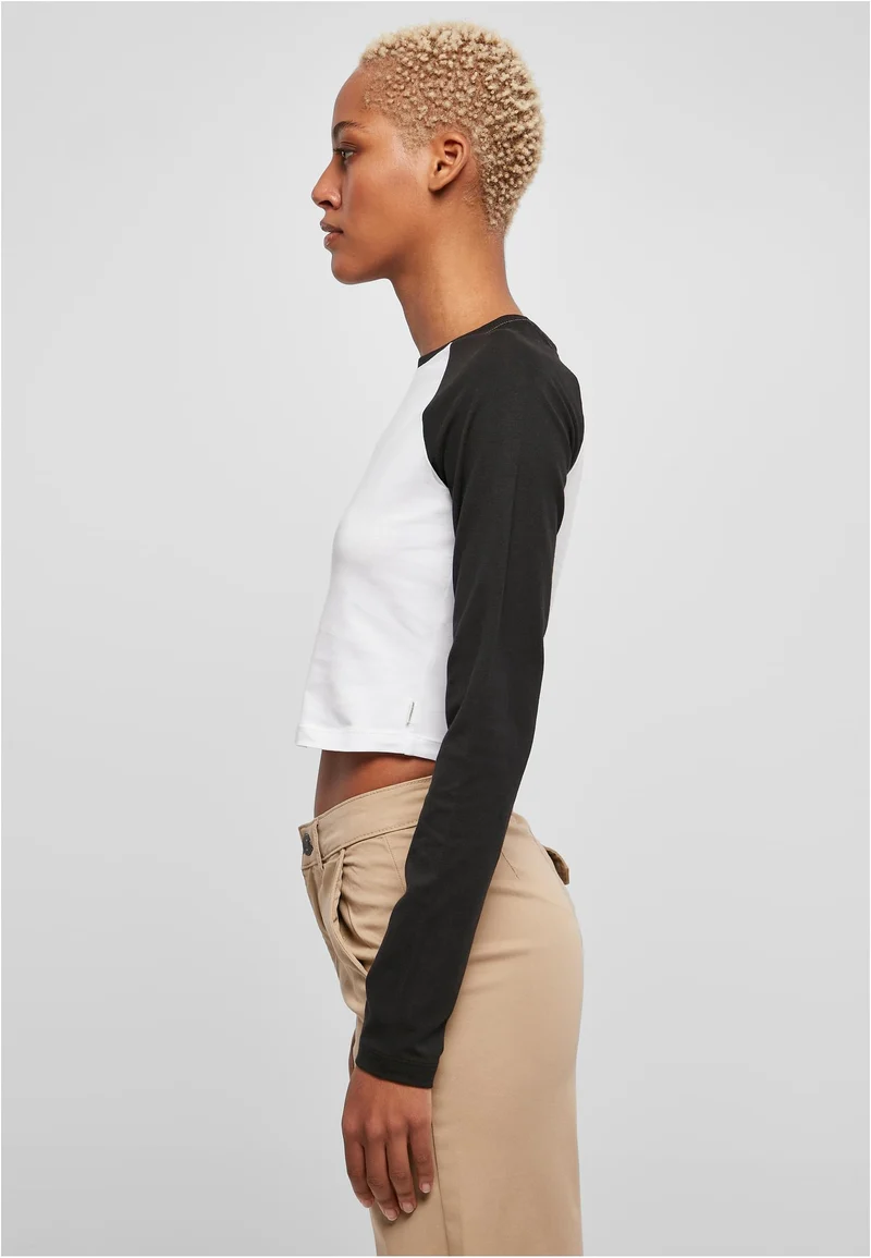 UC Organic Cropped Retro Baseball Longsleeve