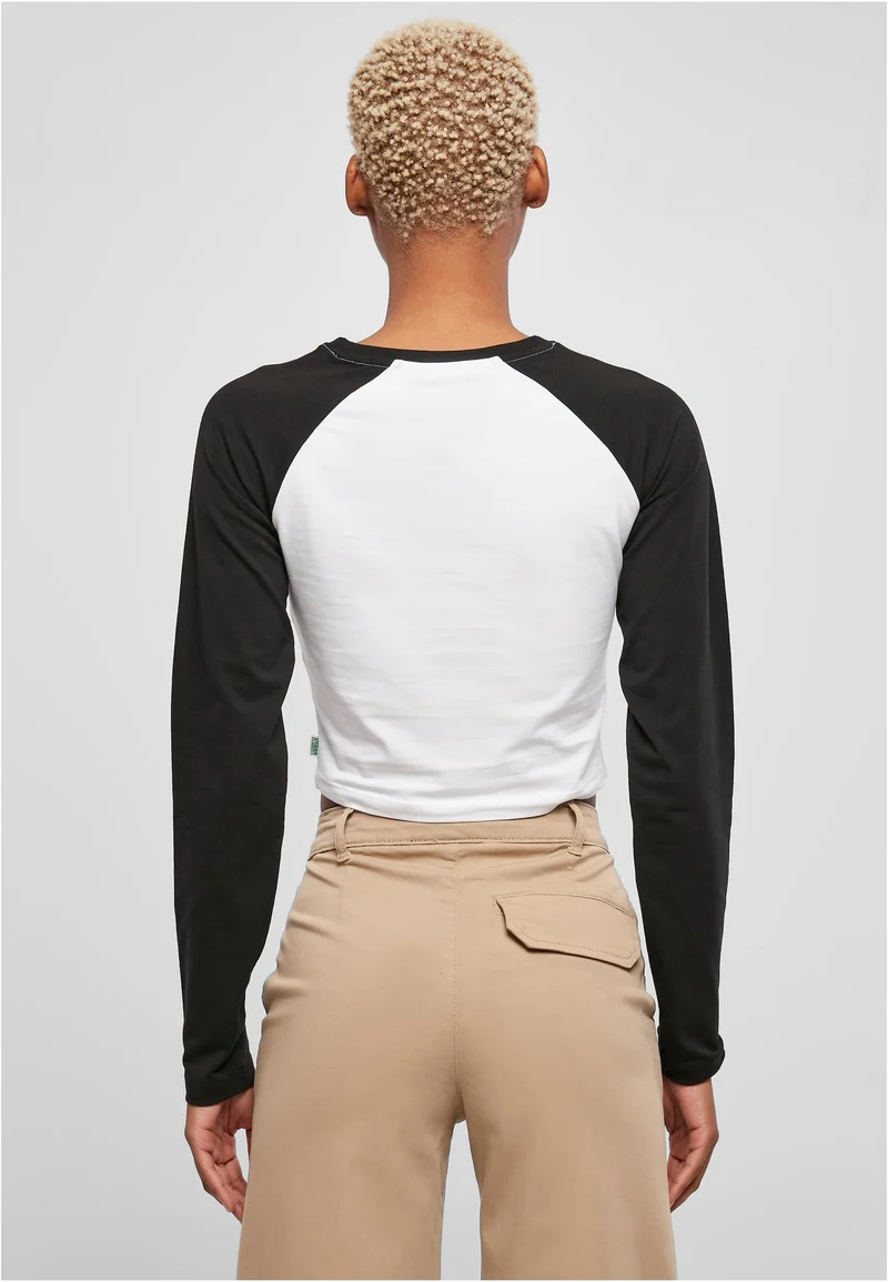 UC Organic Cropped Retro Baseball Longsleeve