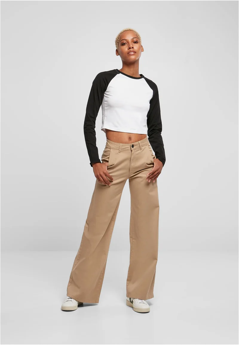 UC Organic Cropped Retro Baseball Longsleeve