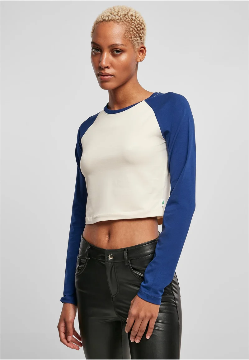 UC Organic Cropped Retro Baseball Longsleeve