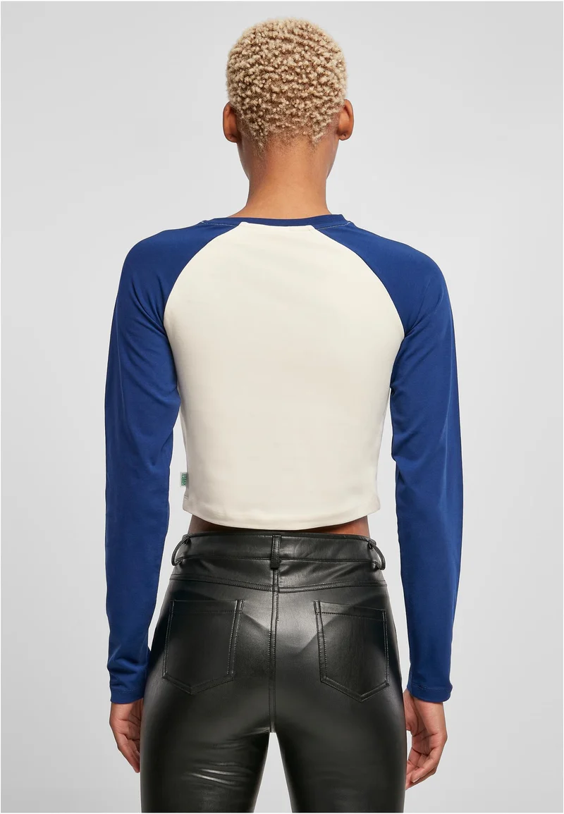 UC Organic Cropped Retro Baseball Longsleeve