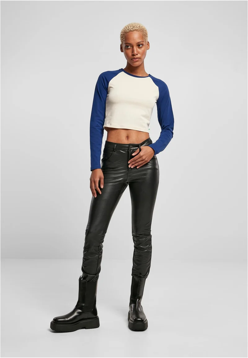 UC Organic Cropped Retro Baseball Longsleeve