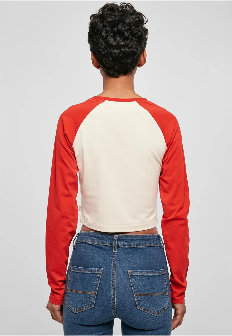 UC Organic Cropped Retro Baseball Longsleeve