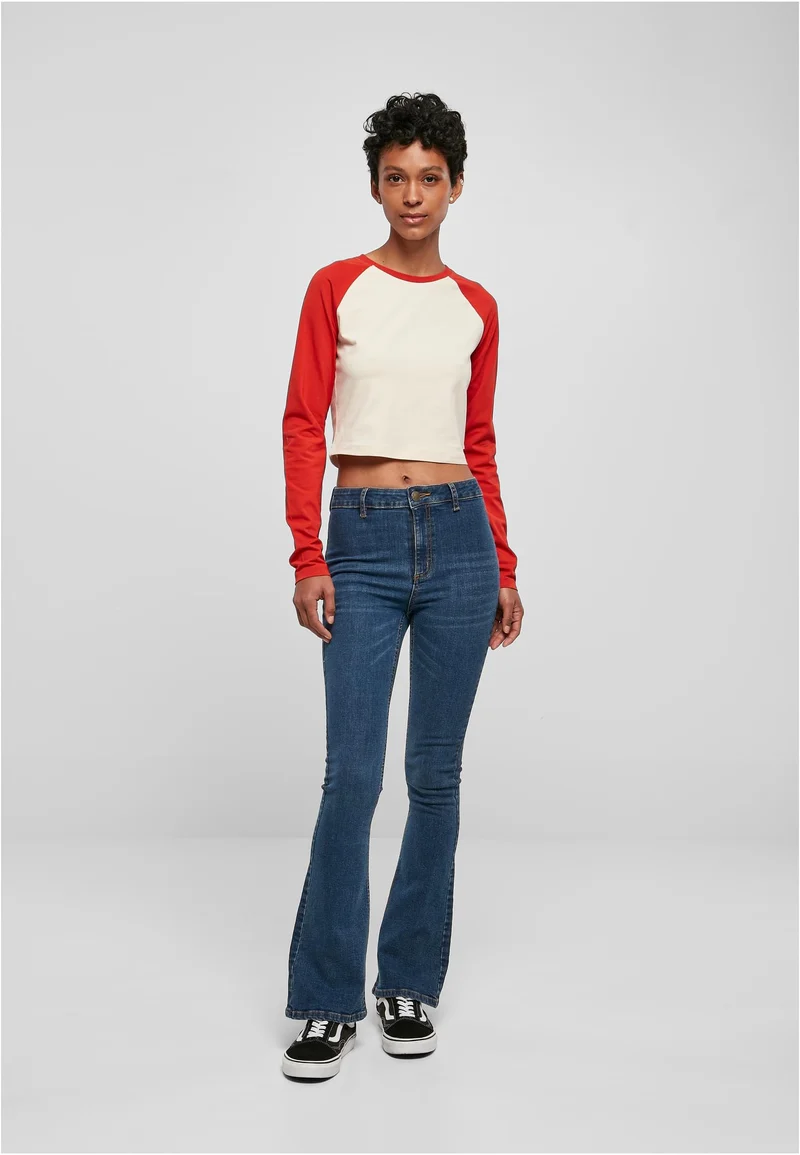UC Organic Cropped Retro Baseball Longsleeve