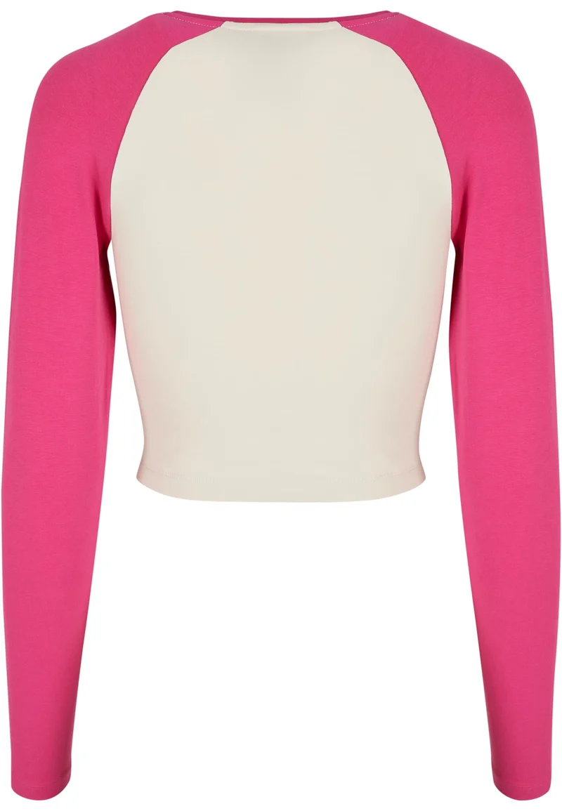 UC Organic Cropped Retro Baseball Longsleeve