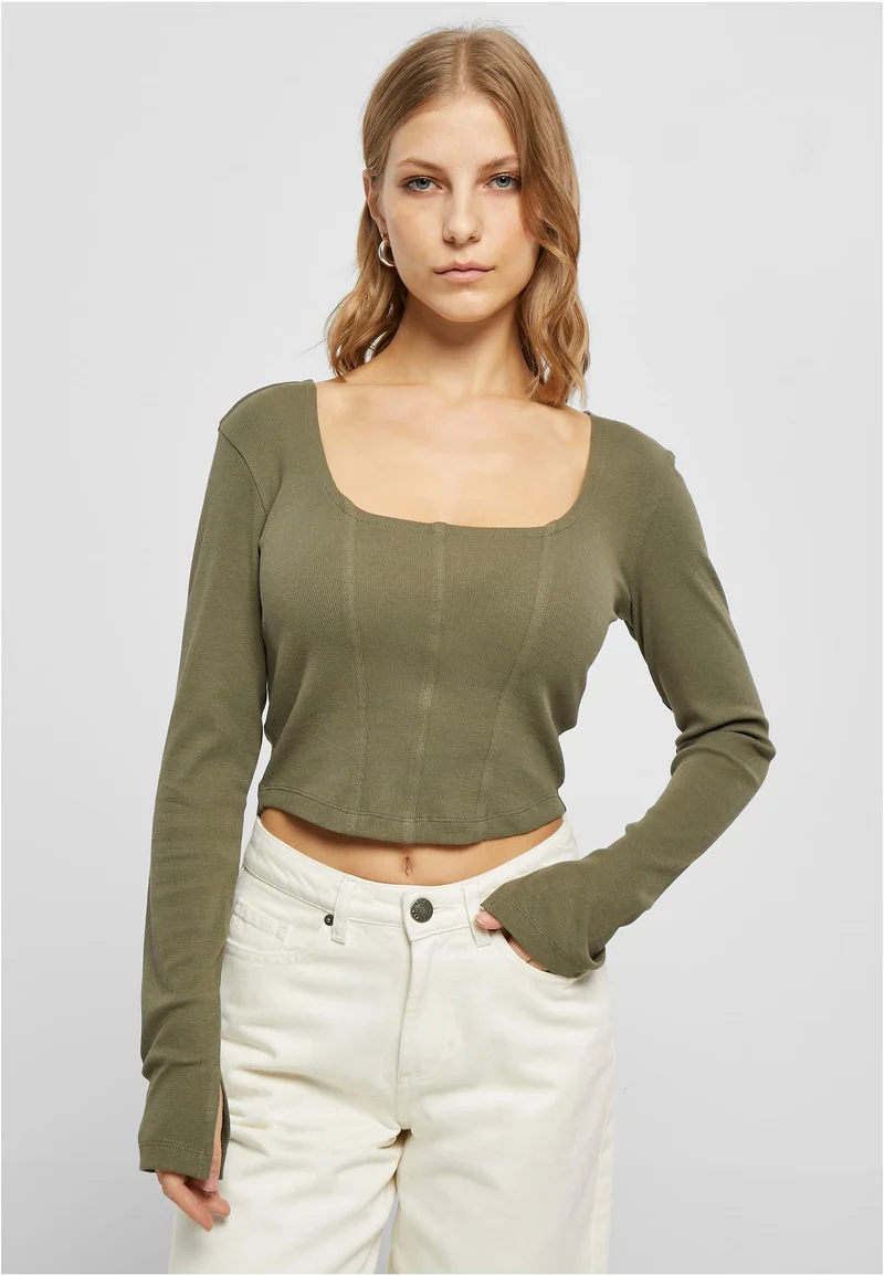 UC Short Rib Corsage Longsleeve