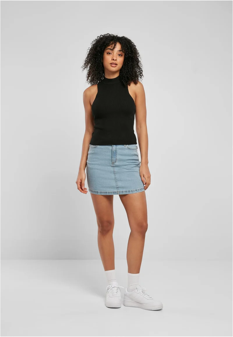 UC Short Rib Knit Turtleneck Top