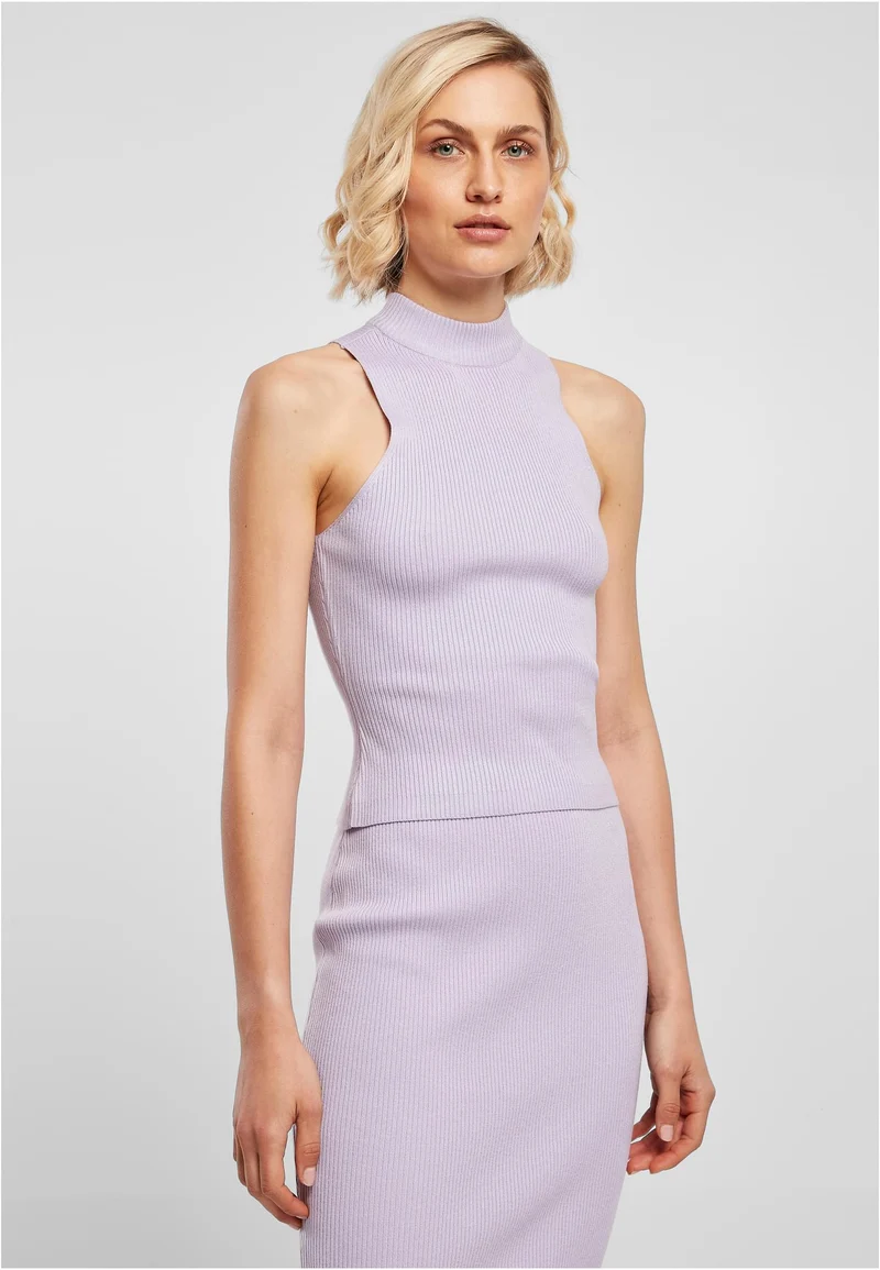 UC Short Rib Knit Turtleneck Top