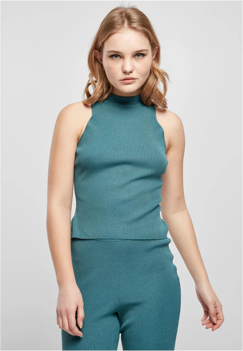 UC Short Rib Knit Turtleneck Top
