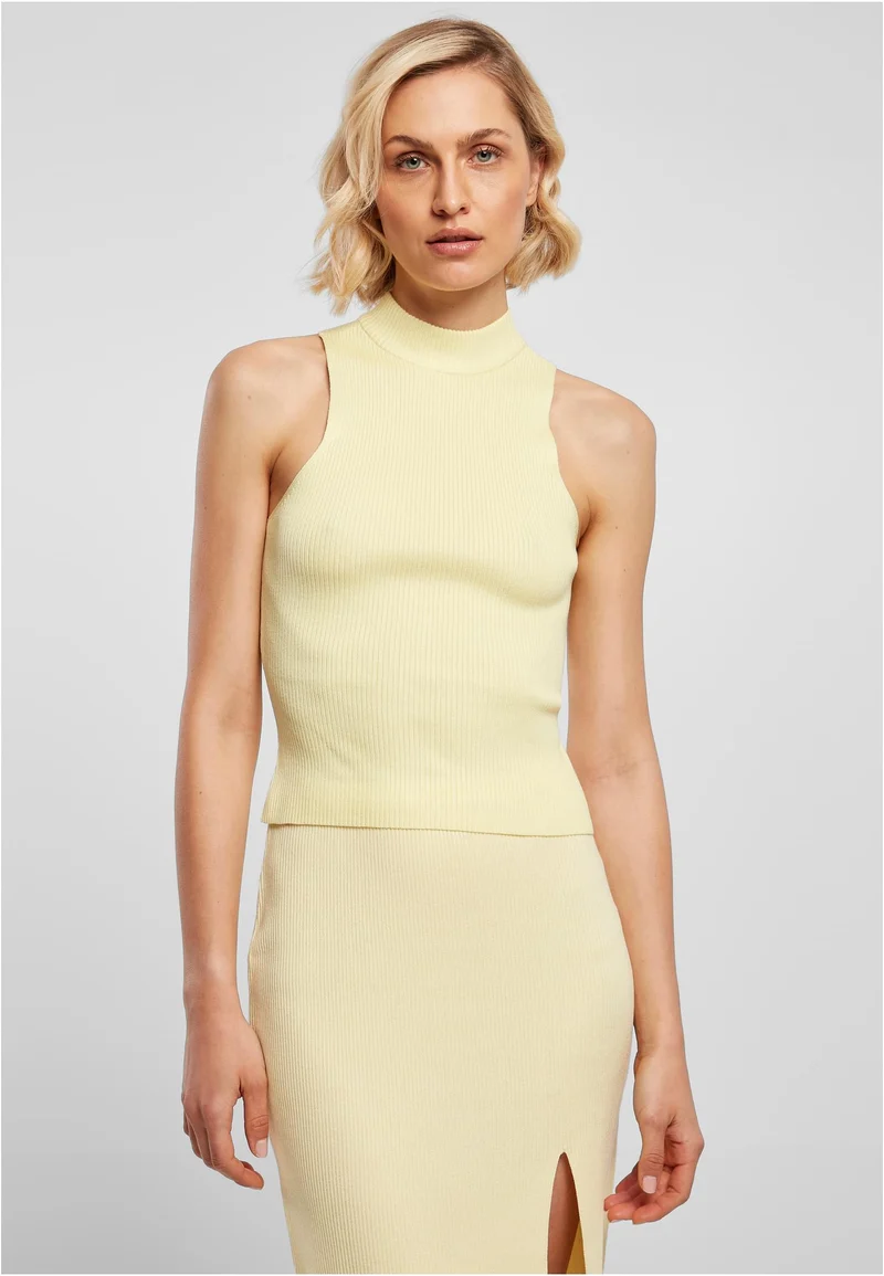 UC Short Rib Knit Turtleneck Top