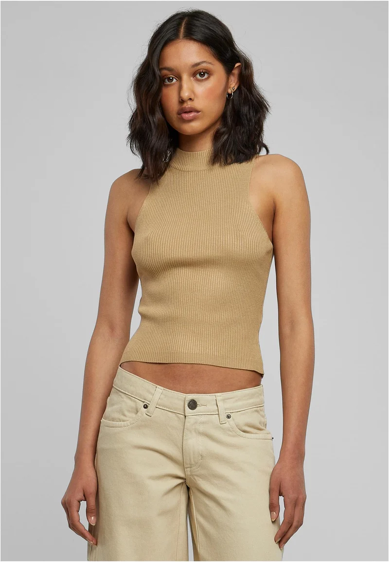 UC Short Rib Knit Turtleneck Top