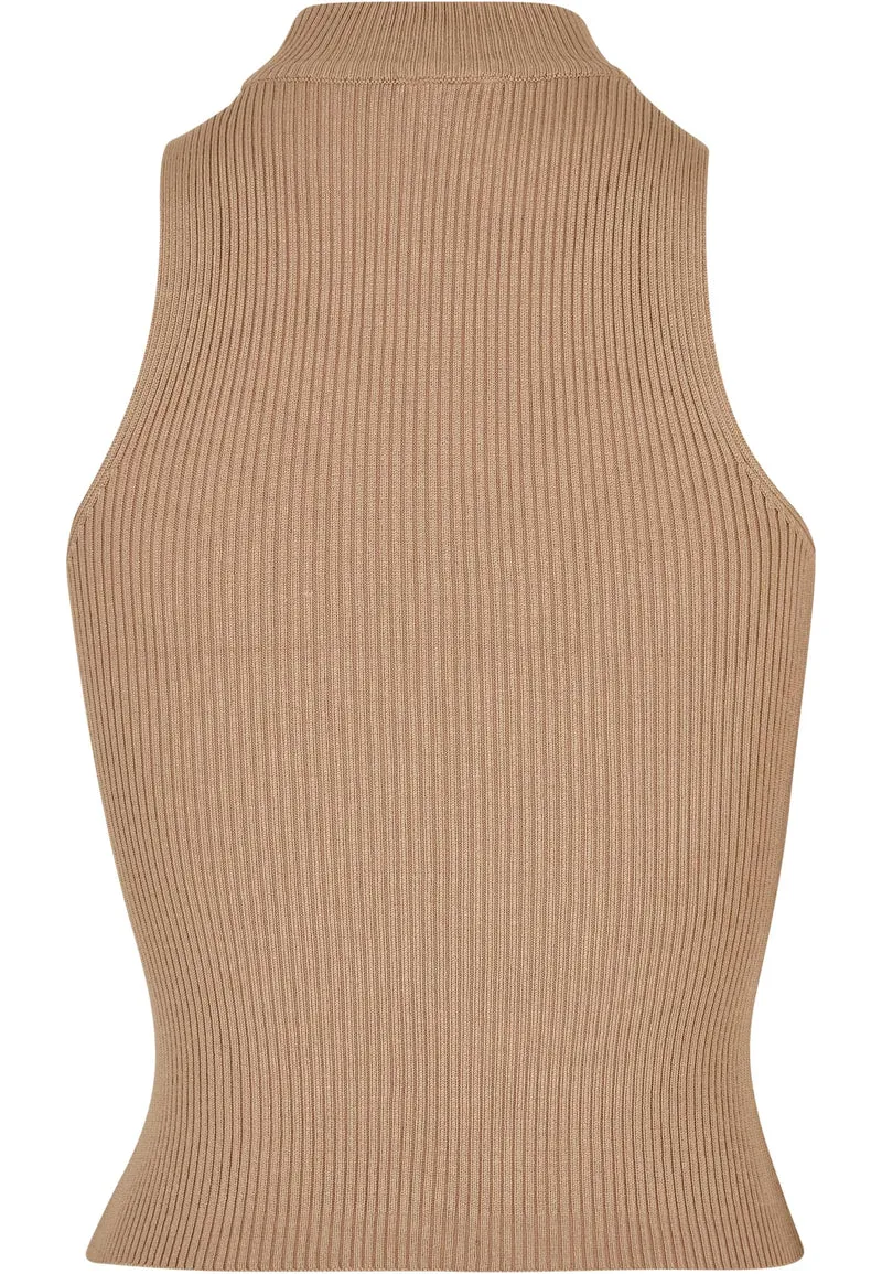 UC Short Rib Knit Turtleneck Top