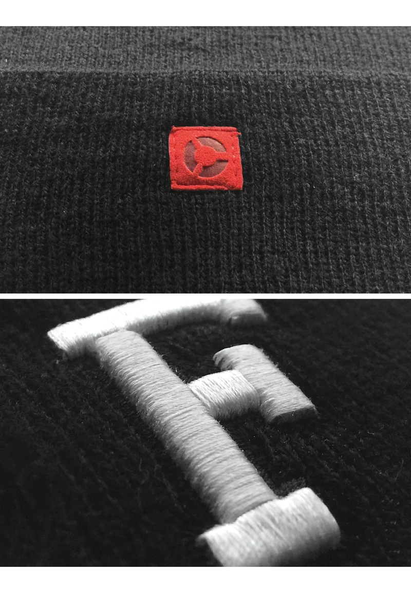 MSTRDS Letter Cuff Knit Beanie