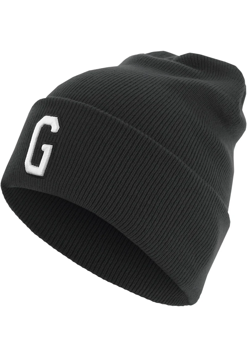 MSTRDS Letter Cuff Knit Beanie