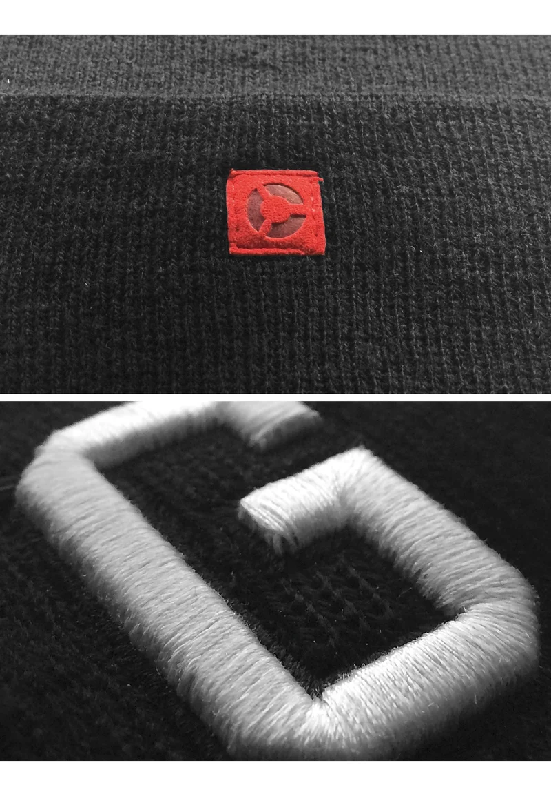 MSTRDS Letter Cuff Knit Beanie