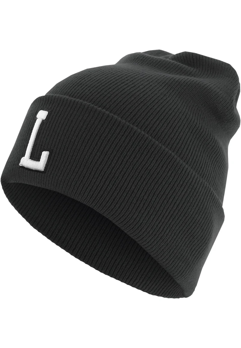 MSTRDS Letter Cuff Knit Beanie
