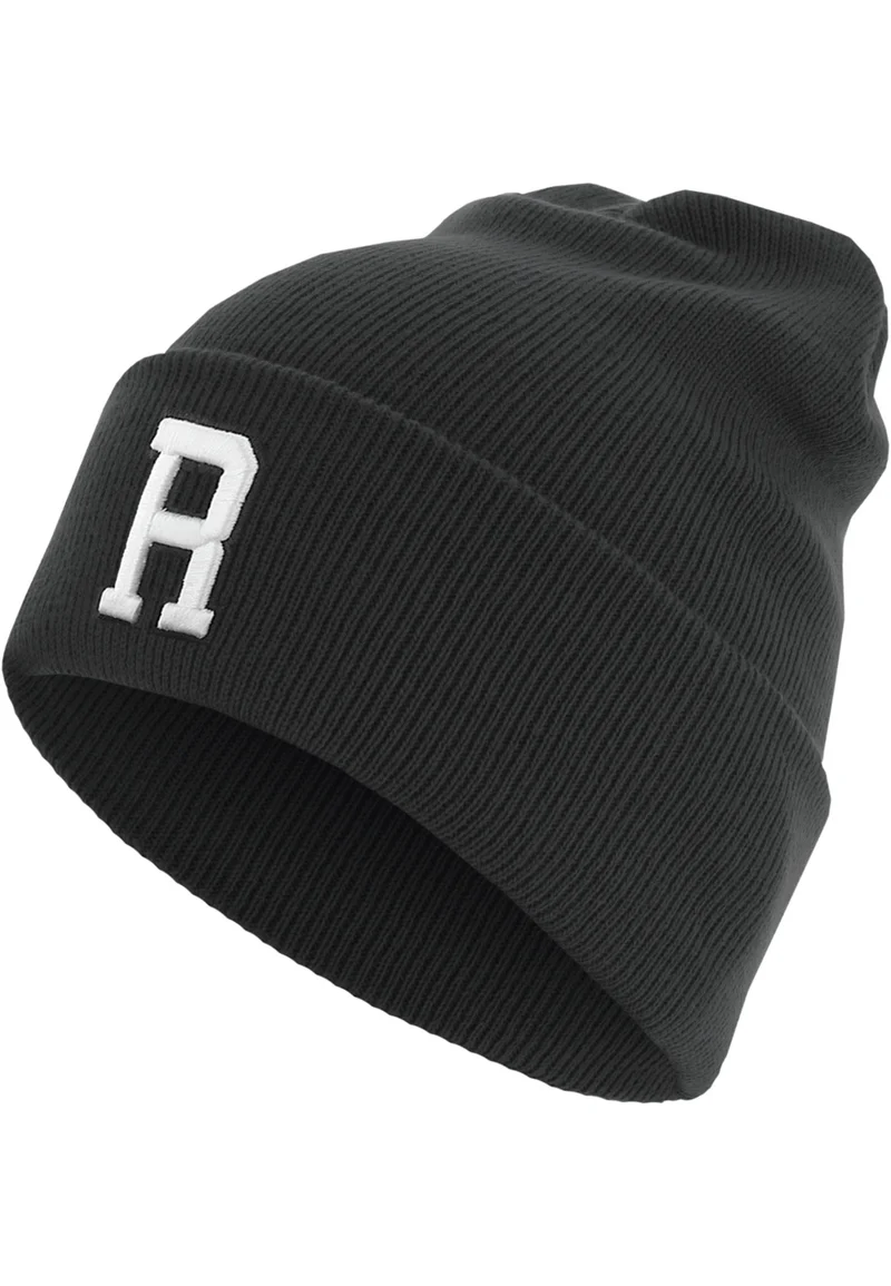 MSTRDS Letter Cuff Knit Beanie