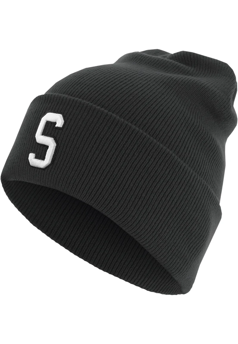 MSTRDS Letter Cuff Knit Beanie
