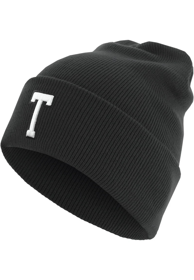MSTRDS Letter Cuff Knit Beanie