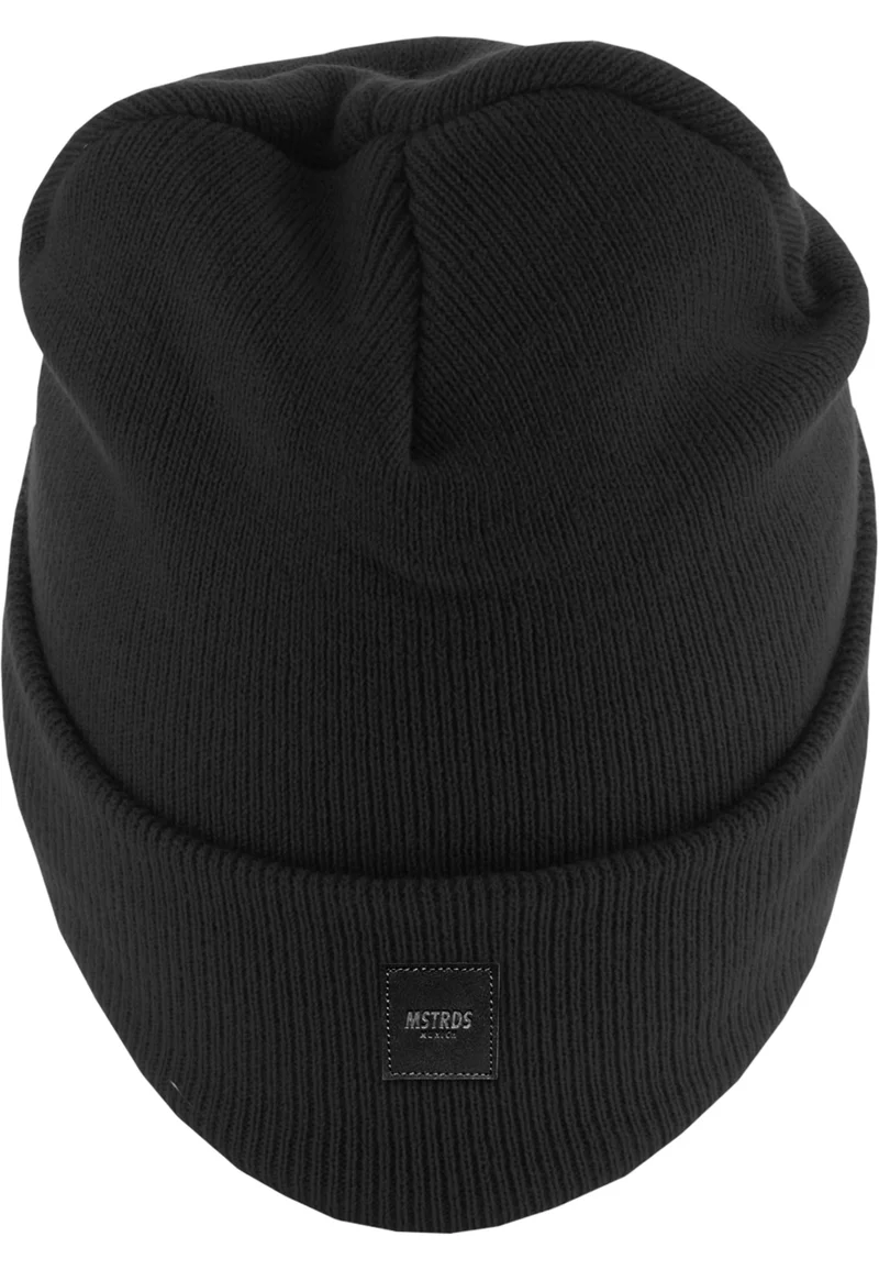 MSTRDS Letter Cuff Knit Beanie