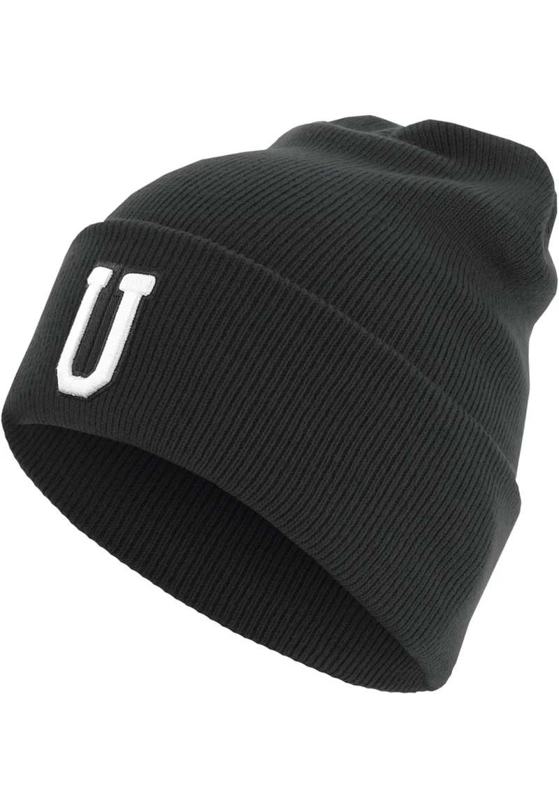 MSTRDS Letter Cuff Knit Beanie