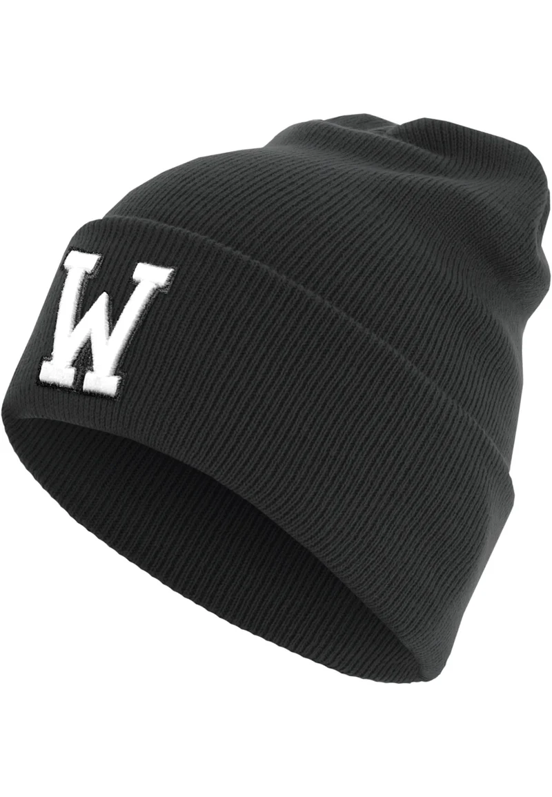 MSTRDS Letter Cuff Knit Beanie
