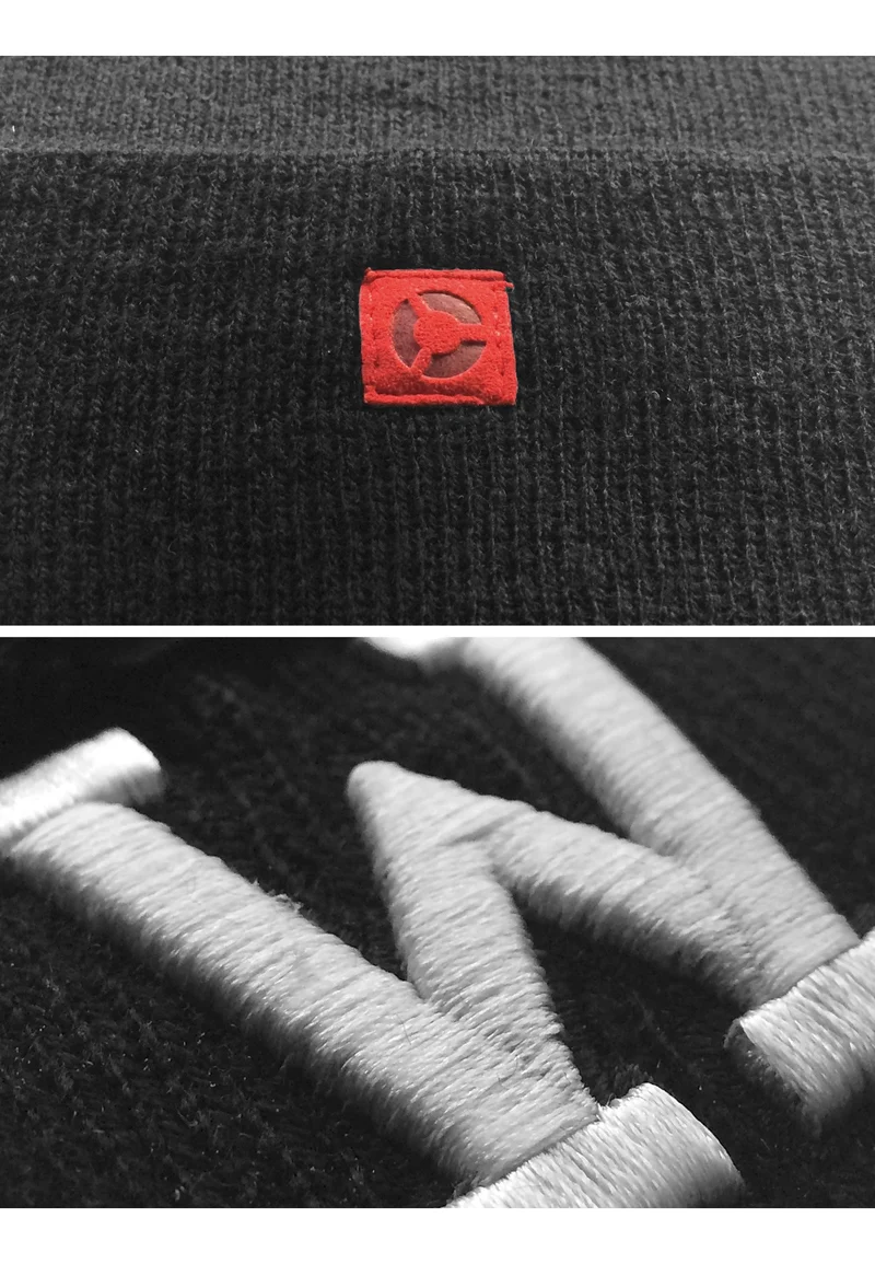 MSTRDS Letter Cuff Knit Beanie